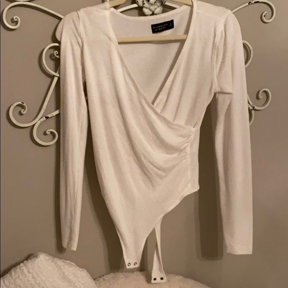 Fuzzy White Body Suit